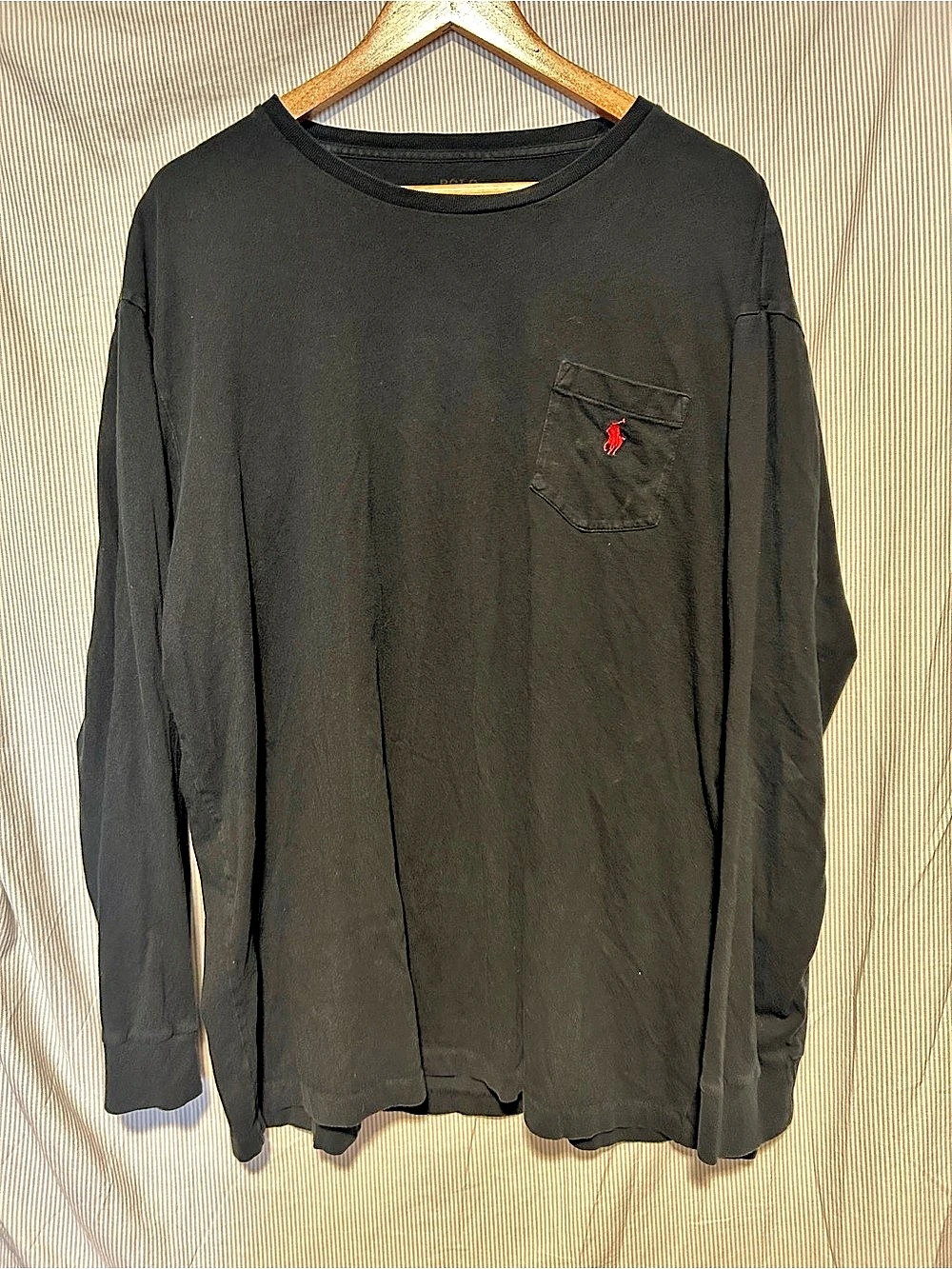 Polo Ralph Lauren Long Sleeve Pocket Tee Black XL